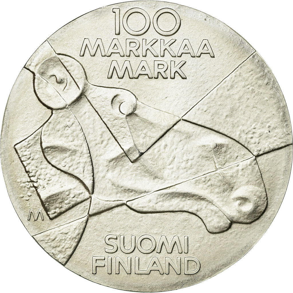 Coin, Finland, 100 Markkaa, 1989, MS(63), Silver, KM:75
