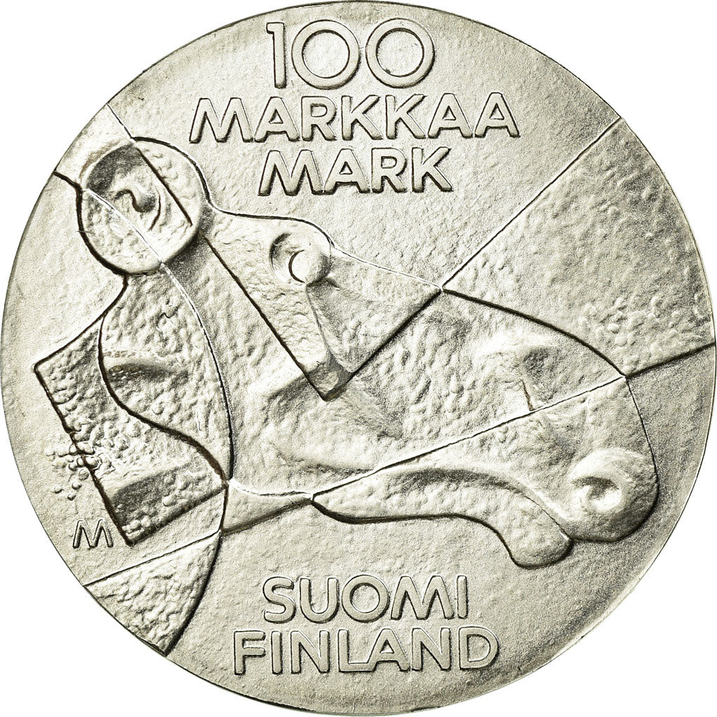 Coin, Finland, 100 Markkaa, 1989, MS(63), Silver, KM:75