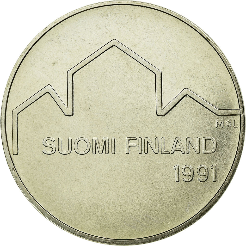 Coin, Finland, 100 Markkaa, 1991, AU(55-58), Silver, KM:69
