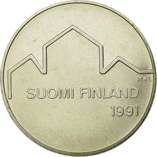 Coin, Finland, 100 Markkaa, 1991, AU(55-58), Silver, KM:69