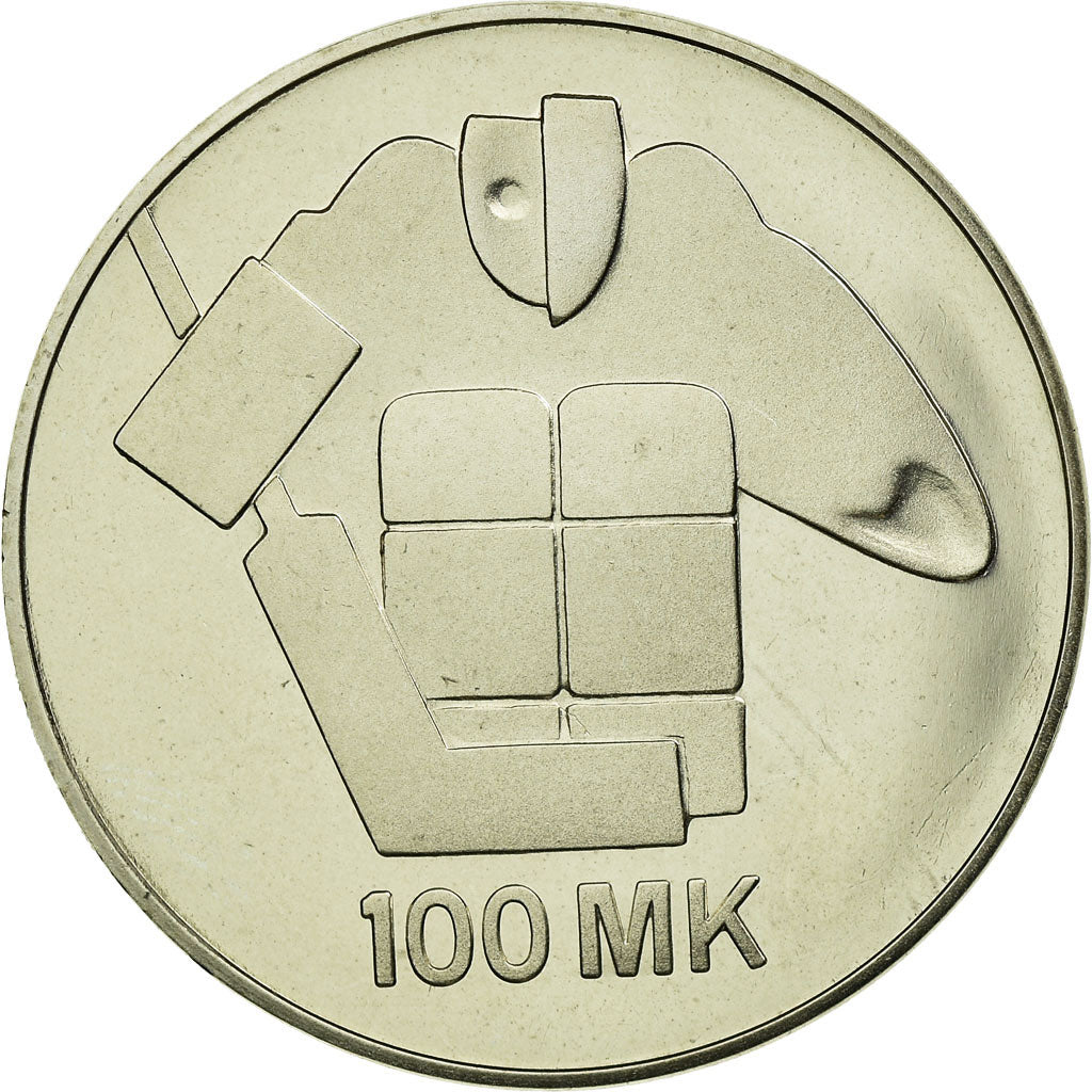 Coin, Finland, 100 Markkaa, 1991, AU(55-58), Silver, KM:69