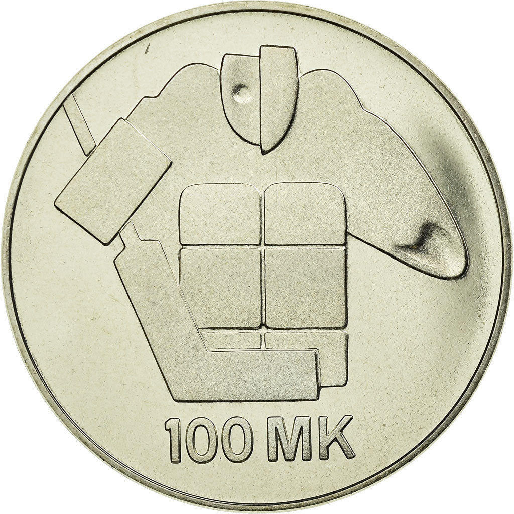 Moneta, Finlandia, 100 Markkaa, 1991, SPL, Argento, KM:69