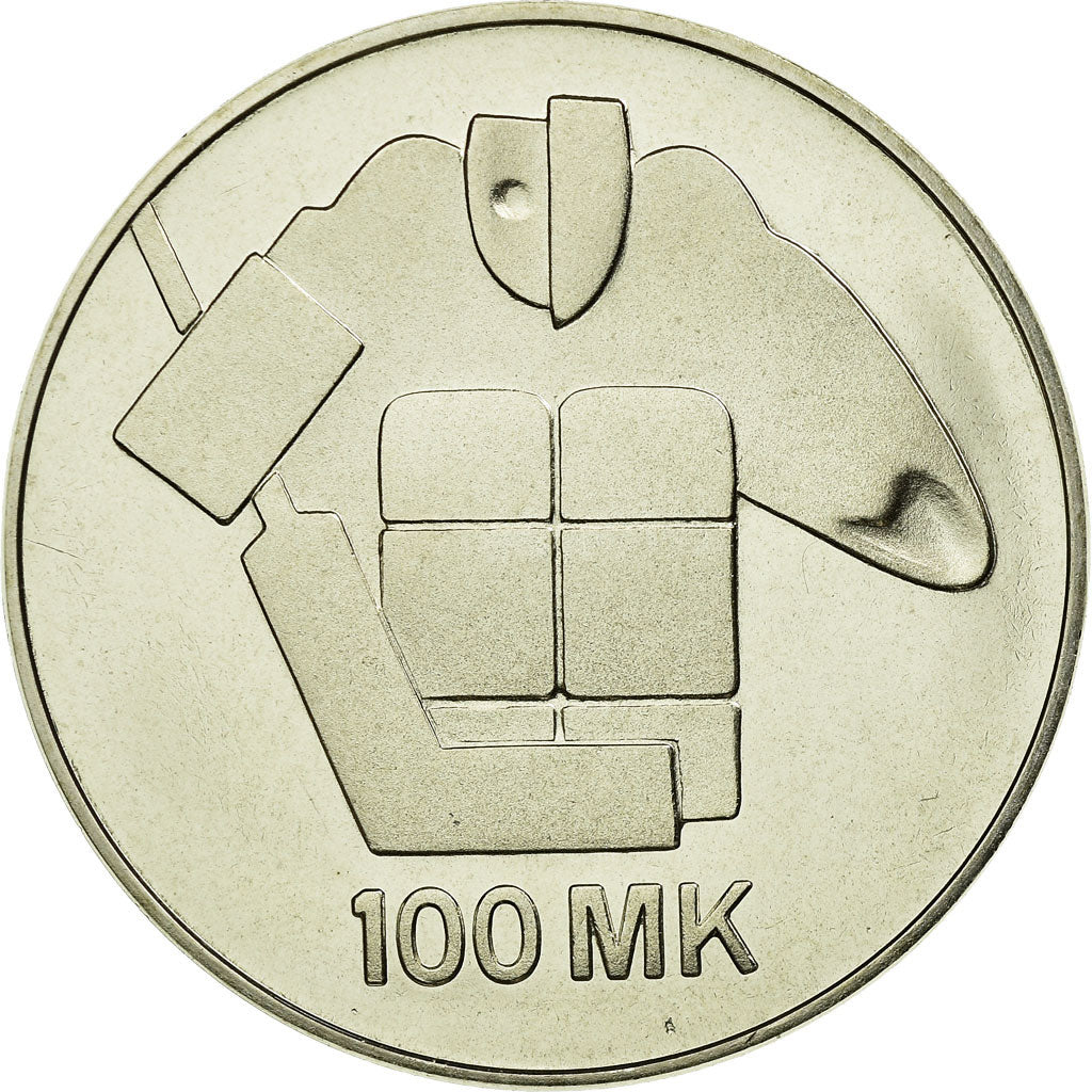 Coin, Finland, 100 Markkaa, 1991, MS(63), Silver, KM:69