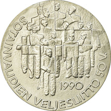 Coin, Finland, 100 Markkaa, 1990, MS(63), Silver, KM:67
