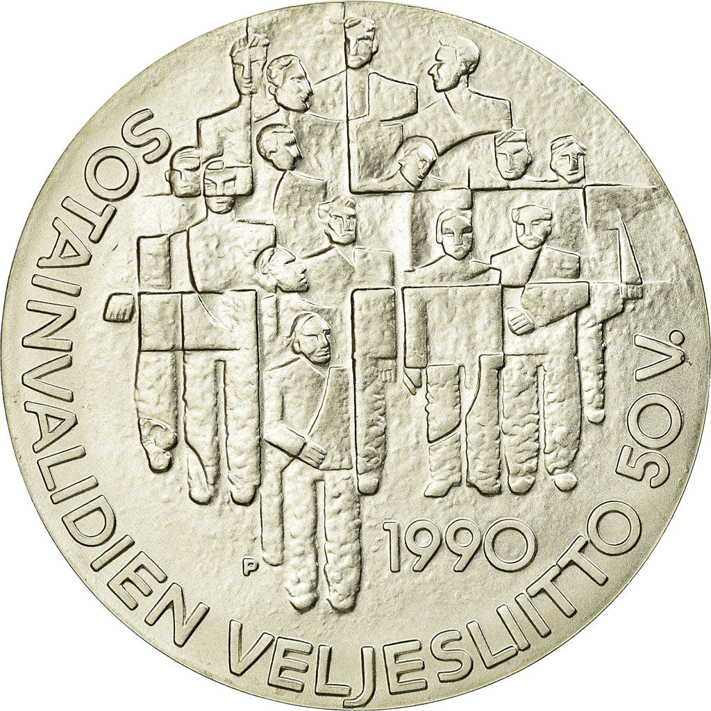 Coin, Finland, 100 Markkaa, 1990, MS(63), Silver, KM:67