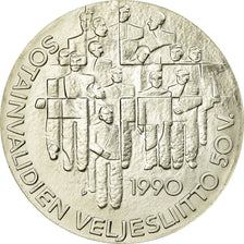 Coin, Finland, 100 Markkaa, 1990, MS(63), Silver, KM:67