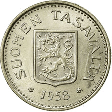 Coin, Finland, 100 Markkaa, 1958, MS(63), Silver, KM:41