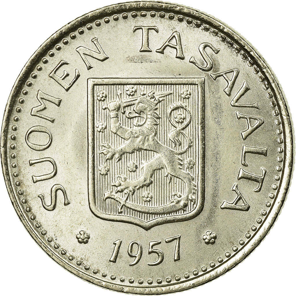 Coin, Finland, 100 Markkaa, 1957, MS(63), Silver, KM:41