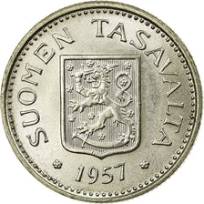 Coin, Finland, 100 Markkaa, 1957, AU(55-58), Silver, KM:41