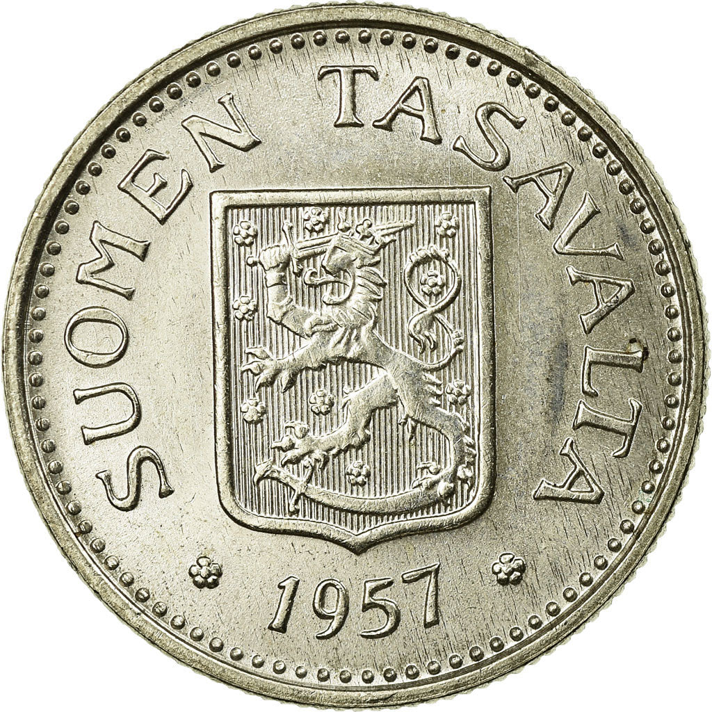 Coin, Finland, 100 Markkaa, 1957, AU(55-58), Silver, KM:41