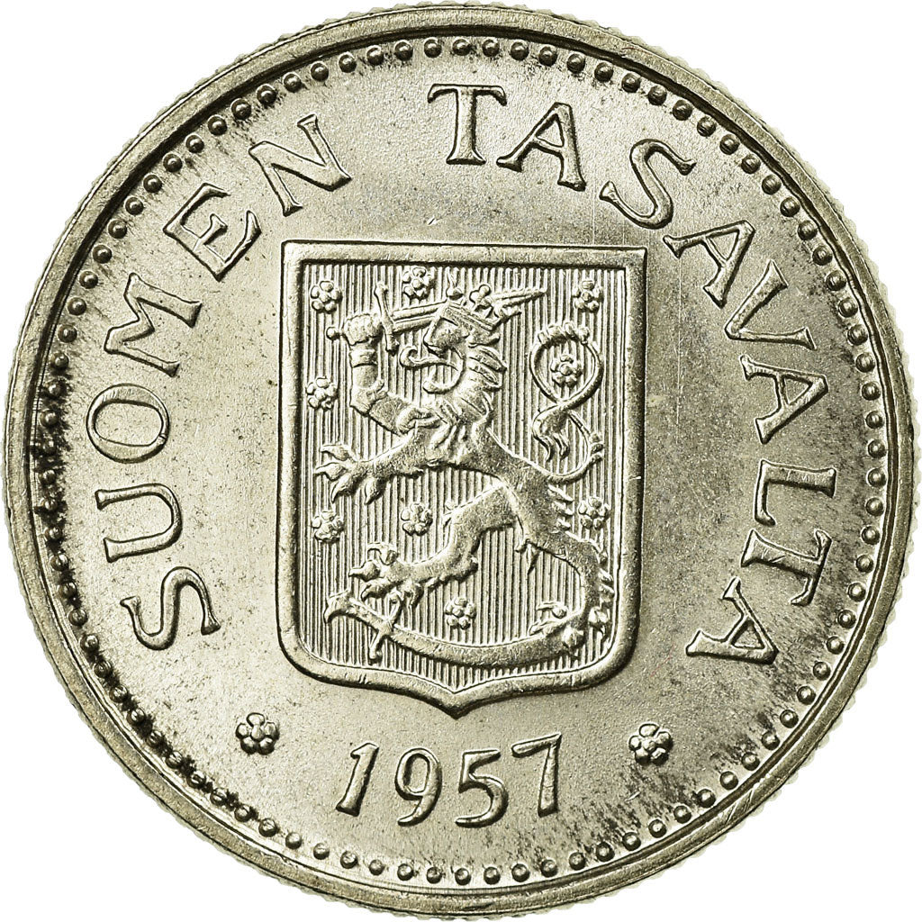 Coin, Finland, 100 Markkaa, 1957, AU(50-53), Silver, KM:41