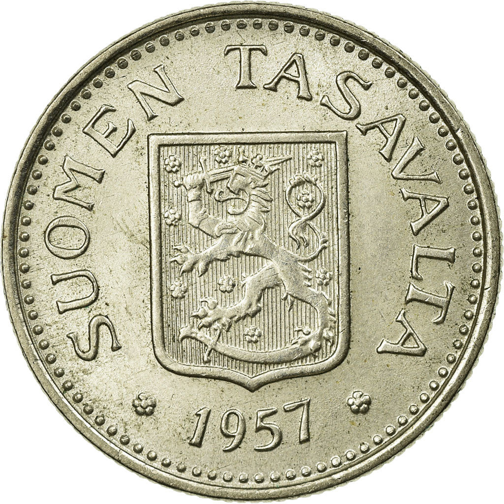 Coin, Finland, 100 Markkaa, 1957, AU(50-53), Silver, KM:41