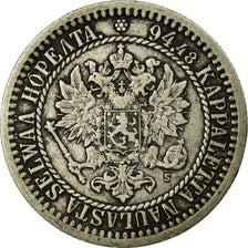 Coin, Finland, Alexander II, Markka, 1865, EF(40-45), Silver, KM:3.1