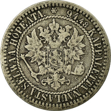 Coin, Finland, Alexander II, Markka, 1865, EF(40-45), Silver, KM:3.1