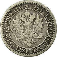 Coin, Finland, Alexander II, Markka, 1865, VF(30-35), Silver, KM:3.1