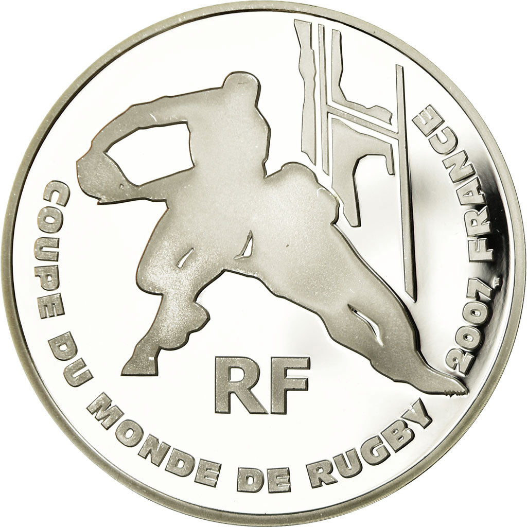 Francia, 1-1/2 Euro, Coupe du monde de Rugby en France, 2007, BE, FDC, Argento
