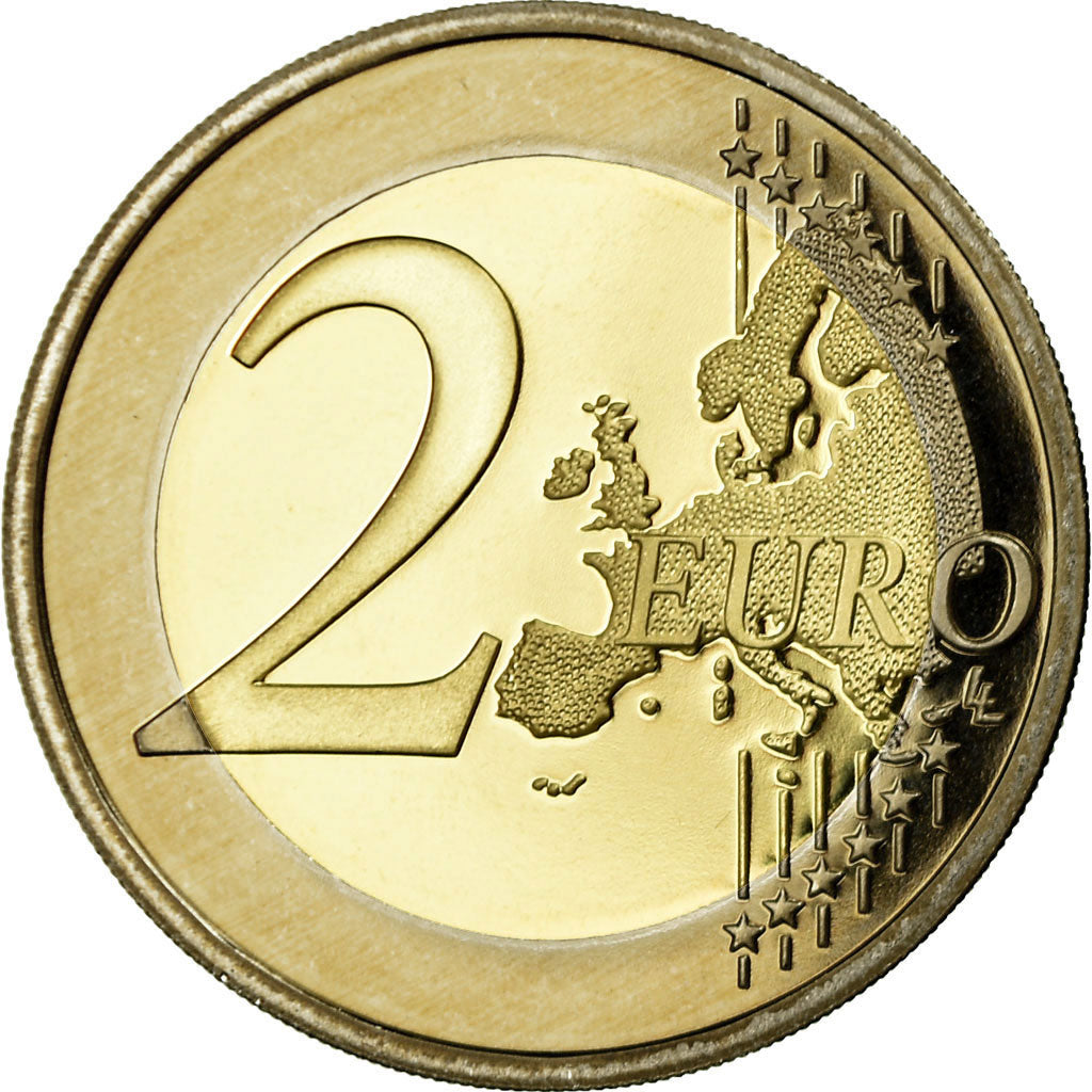France, 2 Euro, Europe, 10 Ans d'Union Monétaire, 2009, BE, MS(65-70)