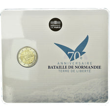 France, 2 Euro, D-Day, 2014, BU, MS(65-70), Bi-Metallic