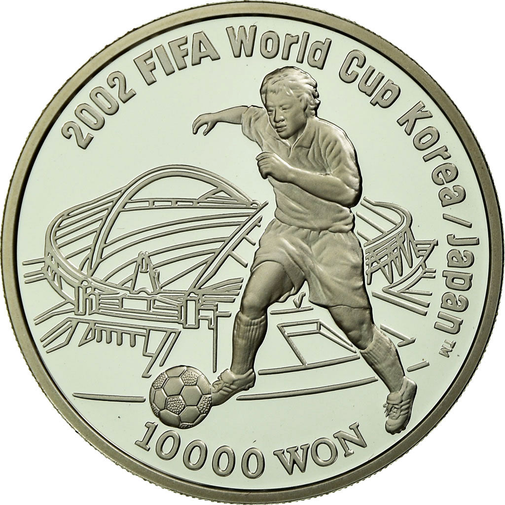 Coin, KOREA-SOUTH, FIFA 2002, 10000 Won, 2001, Seoul, Proof, MS(65-70), Silver