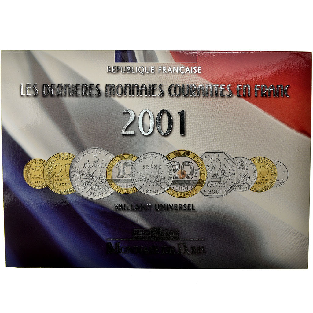 Coin, France, 1 c to 20 francs, 2001, Paris, BU, MS(63), (No Composition)