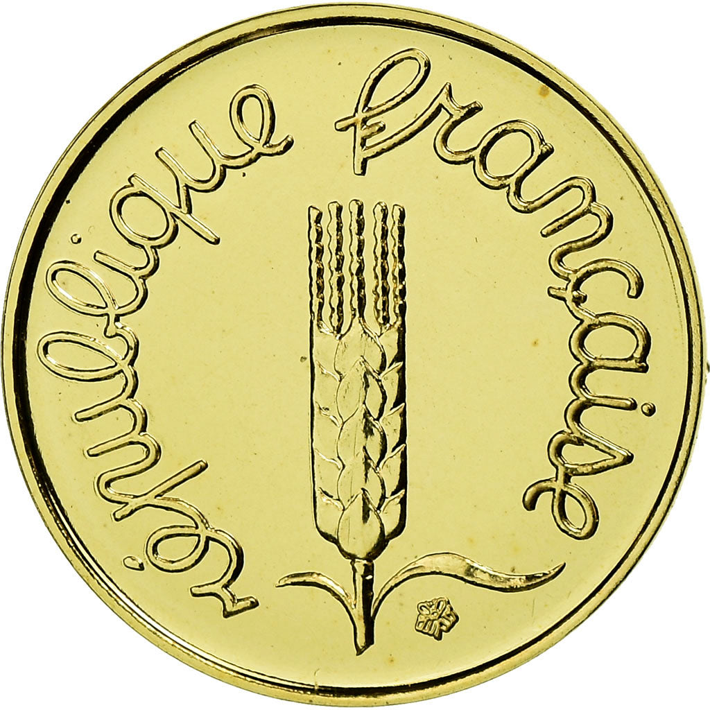 Coin, France, Épi, Centime, 2001, Paris, BU, MS(65-70), Gold, KM:928a
