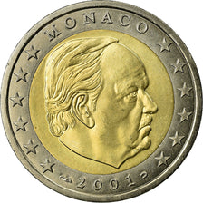 Monaco, 2 Euro, 2001, UNZ, Bi-Metallic, KM:174