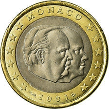 Monaco, Euro, 2001, MS(60-62), Bi-Metallic, KM:173