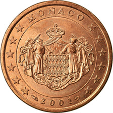 Monaco, 5 Euro Cent, 2001, AU(55-58), Copper Plated Steel, KM:169