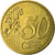 Mónaco, 50 Euro Cent, 2001, MS(60-62), Latão, KM:172