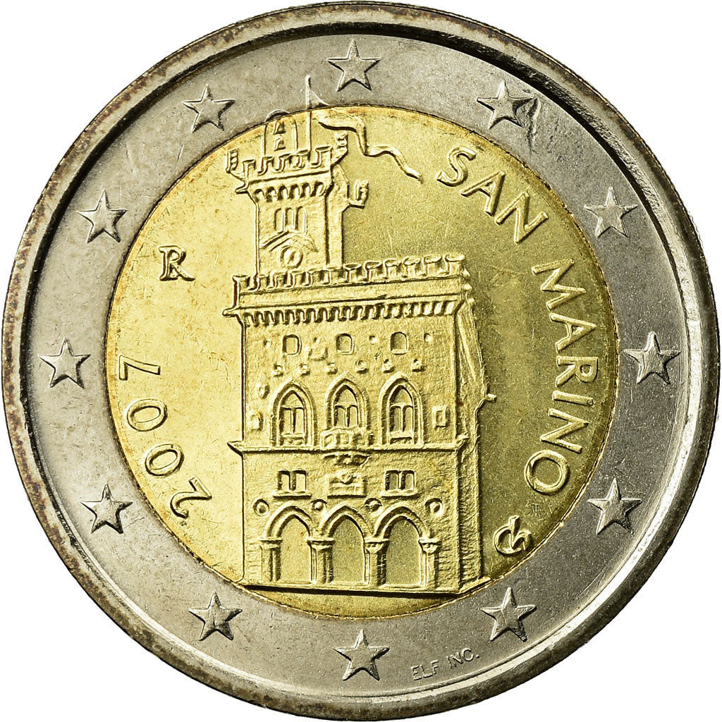 San Marino, 2 Euro, 2007, SUP, Bi-Metallic, KM:447