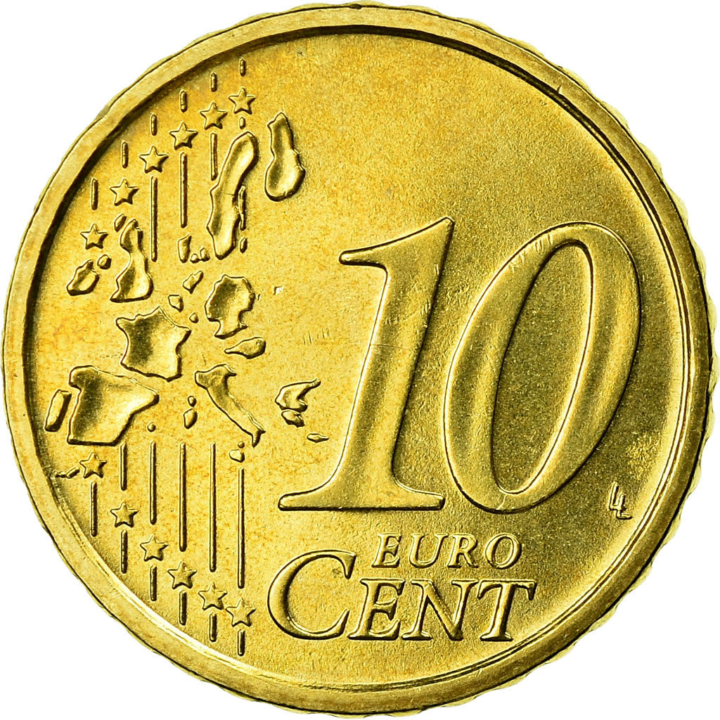 San Marino, 10 Euro Cent, 2007, MS(63), Brass, KM:443