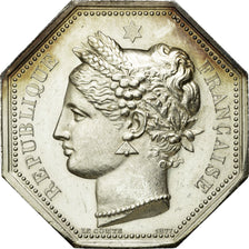 France, Token, Notary, 1877, MS(63), Silver, Lerouge:363
