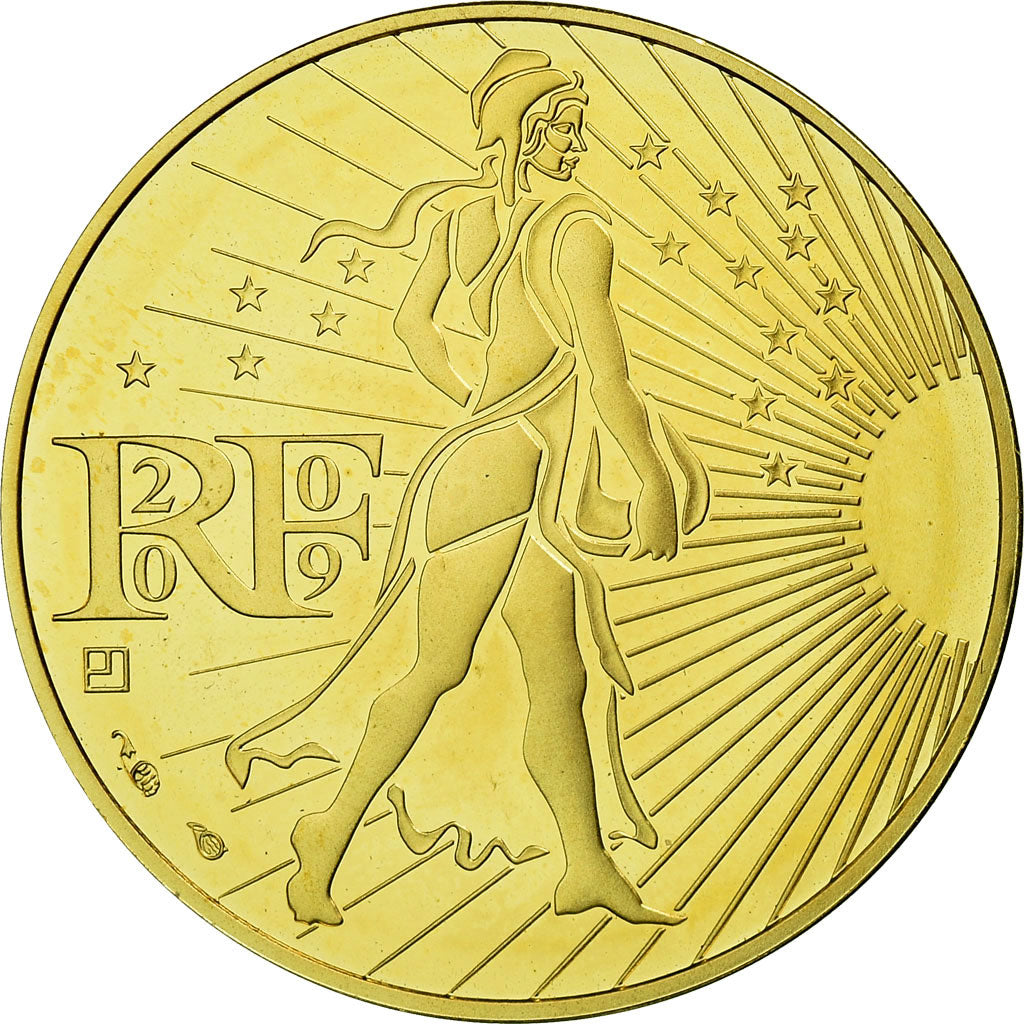 Francia, 250 Euro, Semeuse, 2009, FDC, Oro, Gadoury:EU340, KM:1583