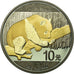 Coin, China, Panda, 10 Yüan, 2016, golden, MS(65-70), Silver