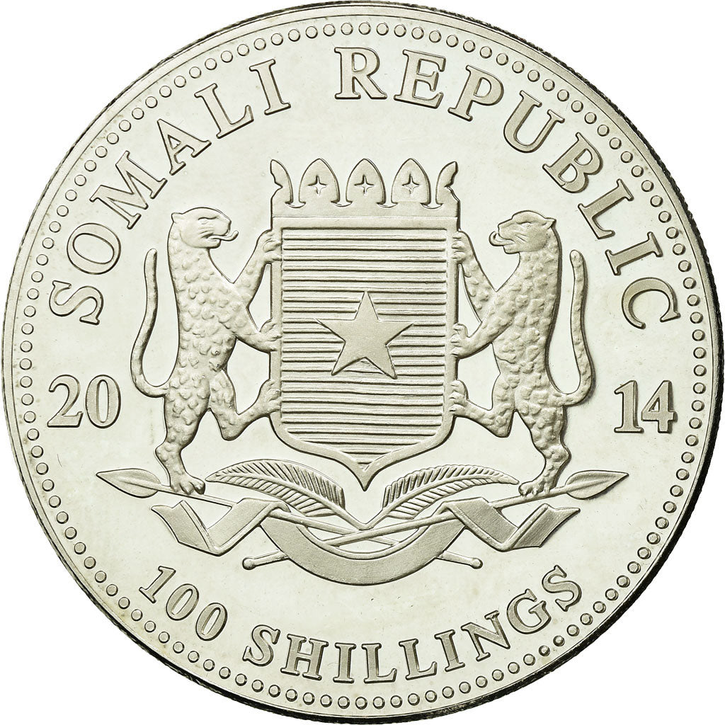 Monnaie, Somalie, 100 Shillings, 2014, Proof, SPL, Argent