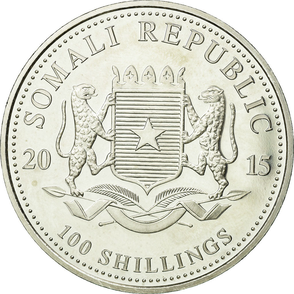 Coin, Somalia, 100 Shillings, 2015, Proof, AU(55-58), Silver