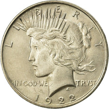 Coin, United States, Peace Dollar, Dollar, 1922, U.S. Mint, Philadelphia