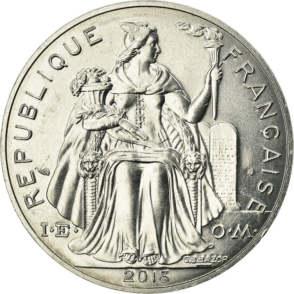 Coin, New Caledonia, 5 Francs, 2013, Paris, MS(63), Aluminum