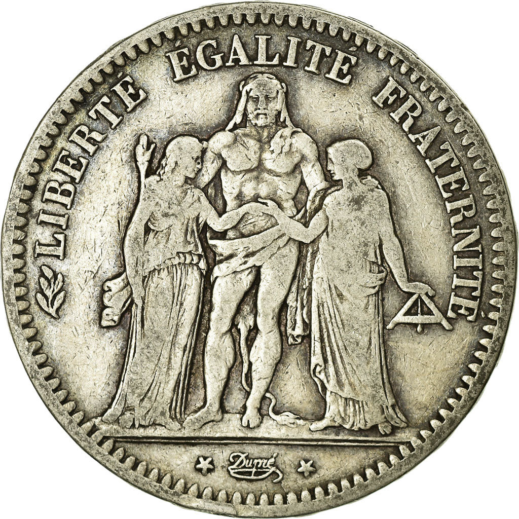 Monnaie, France, Hercule, 5 Francs, 1848, Paris, TB+, Argent, Gadoury:683