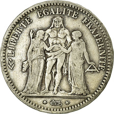 Monnaie, France, Hercule, 5 Francs, 1848, Paris, TB+, Argent, Gadoury:683
