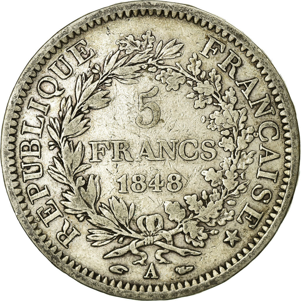 Monnaie, France, Hercule, 5 Francs, 1848, Paris, TB+, Argent, Gadoury:683