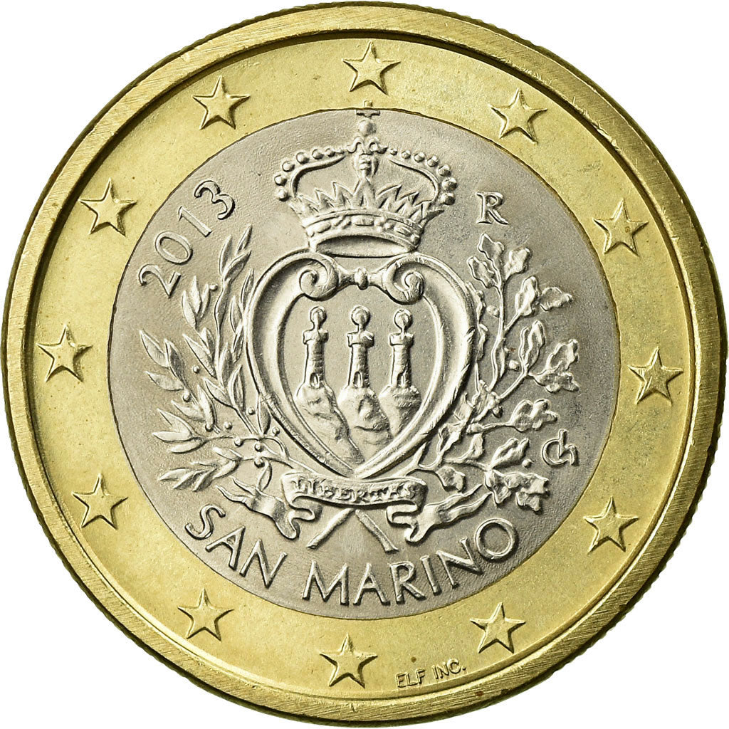 San Marino, Euro, 2013, UNZ, Bi-Metallic