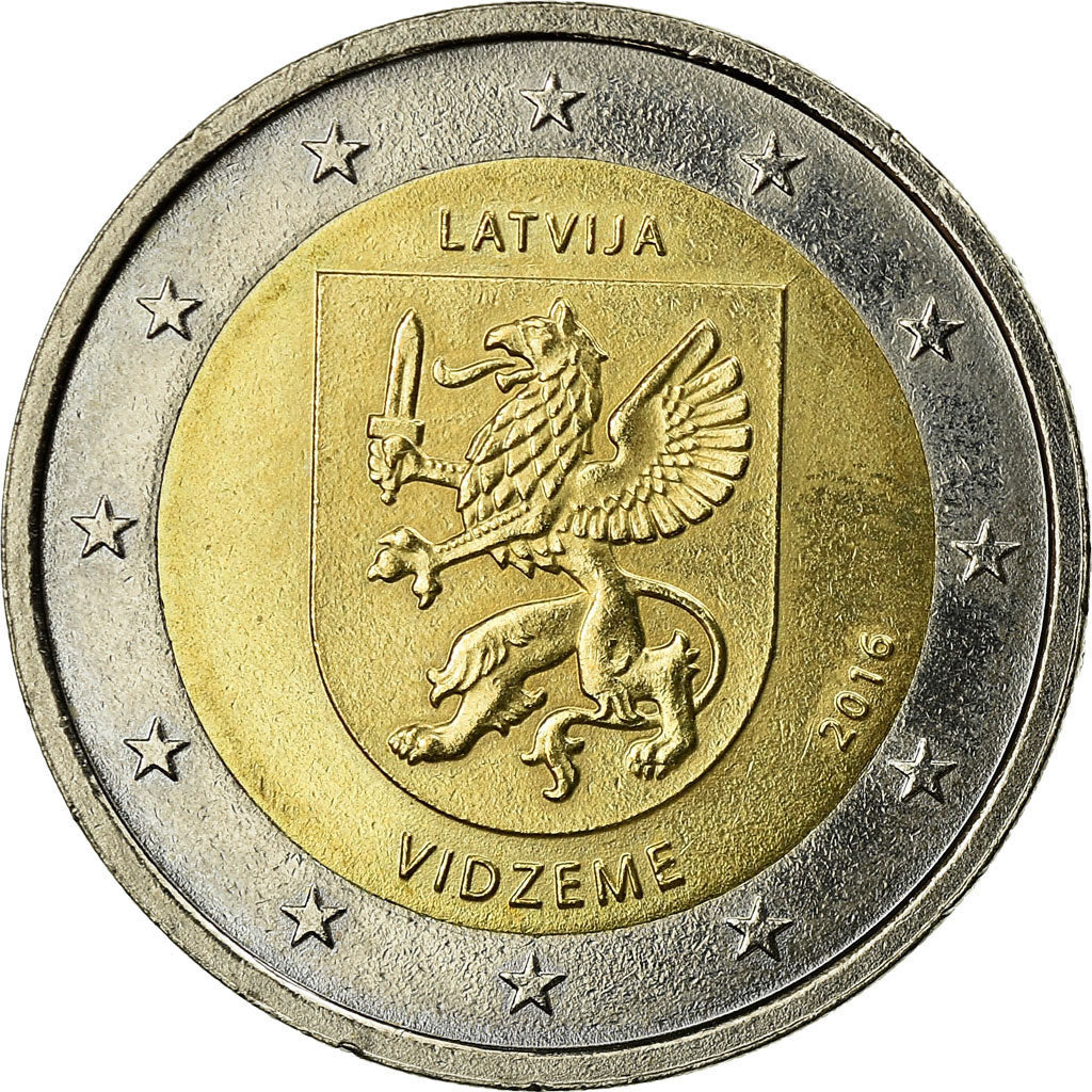 Lettonia, 2 Euro, 2016, SPL-, Bi-metallico