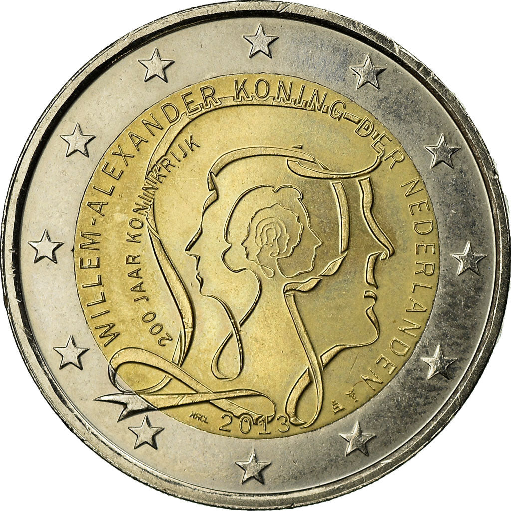 Países Baixos, 2 Euro, bicentenaire du Royaume des Pays-Bas, 2013, AU(55-58)