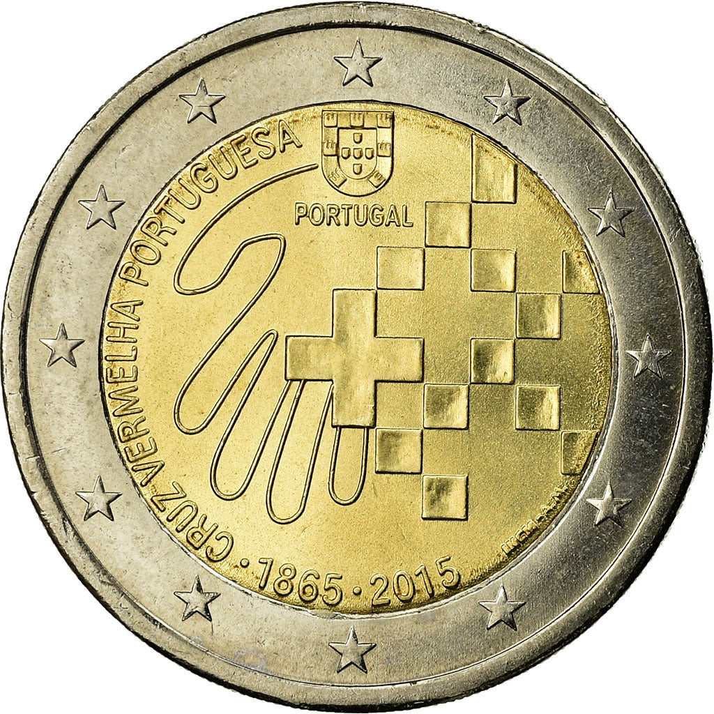 Portugal, 2 Euro, 150ème anniversaire de la Croix-Rouge portugaise, 2015