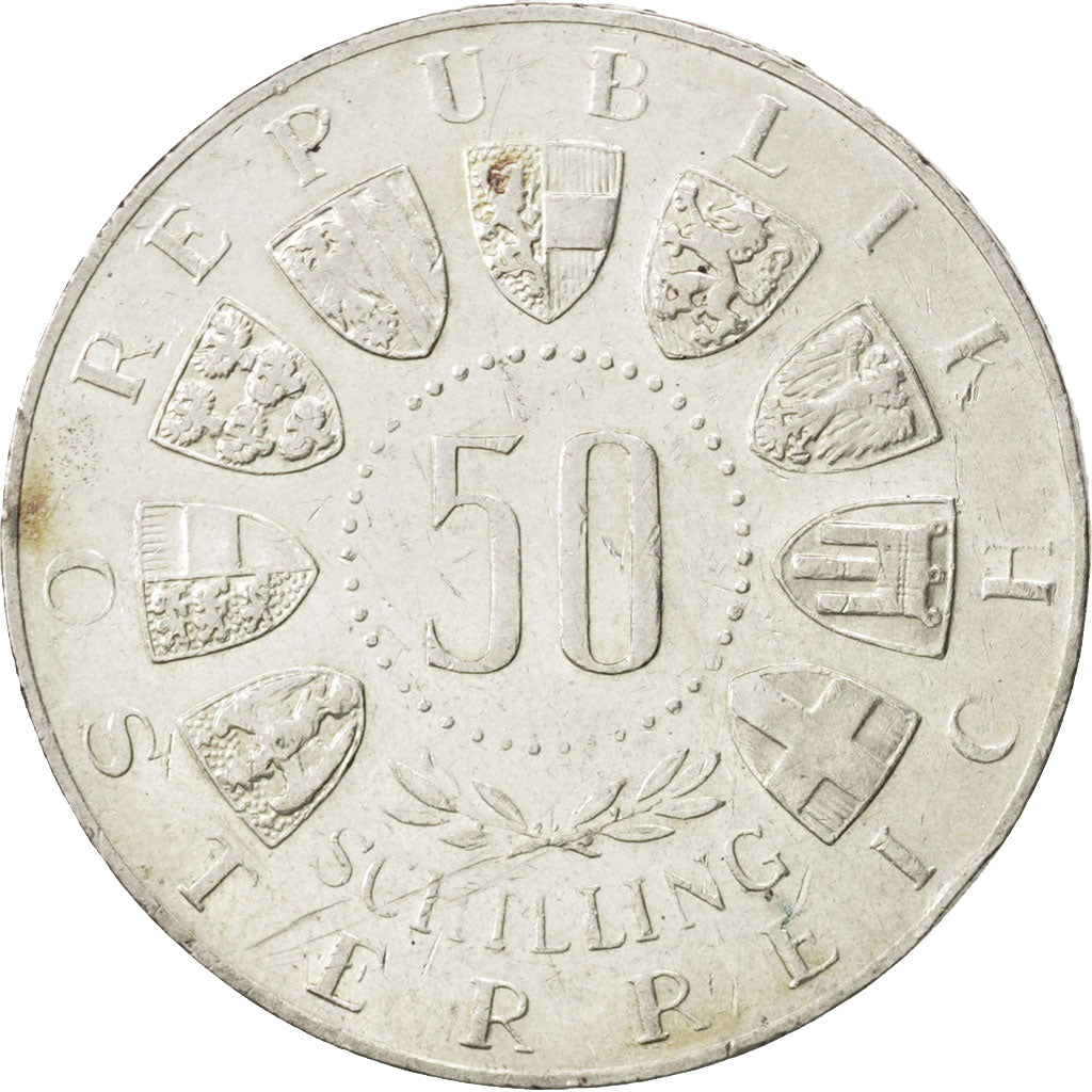 Coin, Austria, 50 Schilling, 1964, AU(50-53), Silver, KM:2896