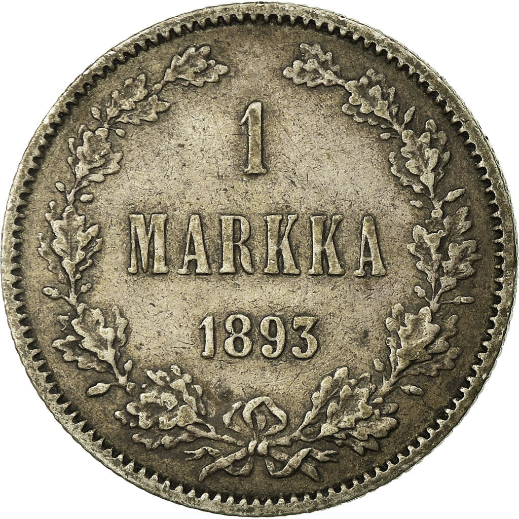 Coin, Finland, Nicholas II, Markka, 1893, EF(40-45), Silver, KM:3.2