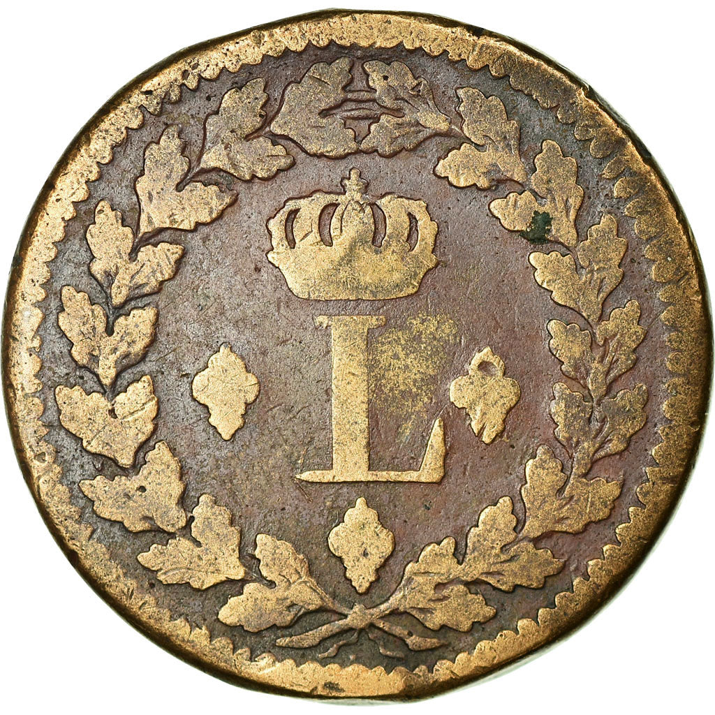 Münze, Frankreich, Louis XVIII, Decime, 1814, Strasbourg, S, Bronze, KM:701