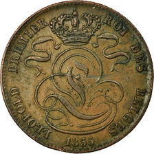 Coin, Belgium, Leopold I, 5 Centimes, 1855, EF(40-45), Copper, KM:5.1