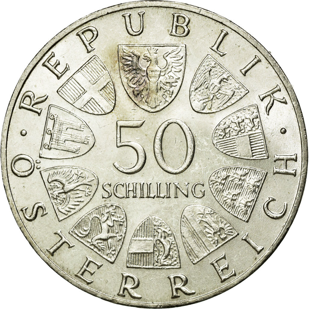 Coin, Austria, 50 Schilling, 1967, AU(55-58), Silver, KM:2902